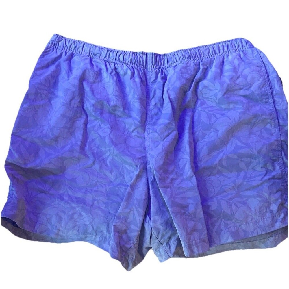 Lands’ End Swim Trunks Men's Large (36-38) Blue Lined floral NWOT